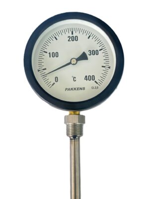 PAKKENS Bottom Connection Thermometer Ø100mm 400°C 20cm