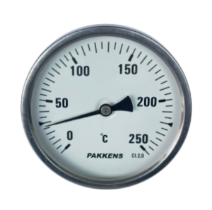 Pakkens Back-Connected Bi-Metal Thermometer Ø100mm 250°C