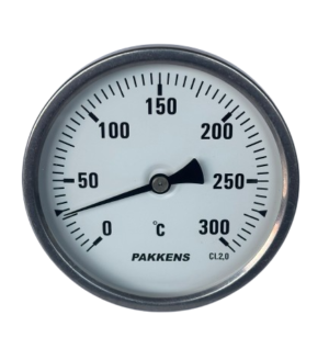 PAKKENS Back Connection Bi-Metal Thermometer Ø100mm 300°C