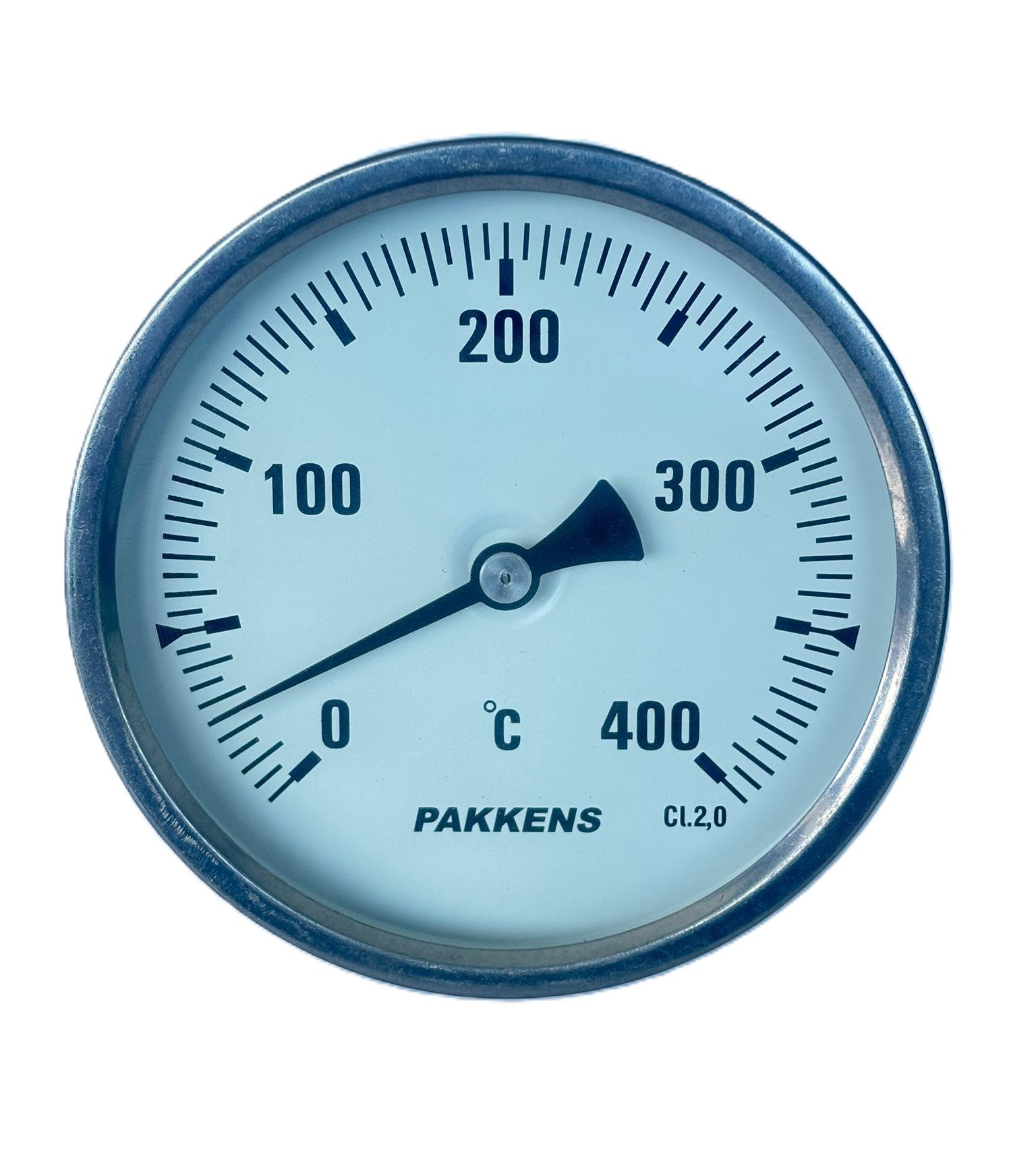 PAKKENS Back Connection Bi-Metal Thermometer Ø100mm 400°C 1/2''