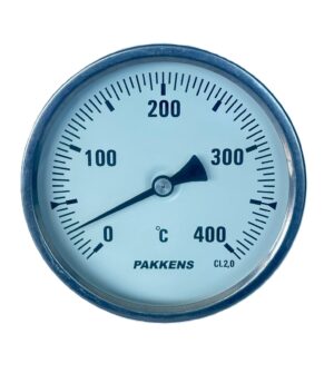 PAKKENS Back Connection Thermometer Ø100mm 400°C 1/2" 15cm