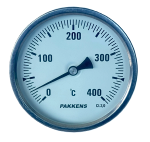 Pakkens Back Connection Bi-Metal Thermometer Ø63mm 400°C 20cm