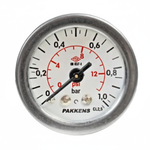 Pakkens Back Connection Pressure Gauge Ø63 mm 1 Bar 1/4"