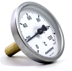 PAKKENS Bimetal Thermometer 63mm 120°C 1/2" 20cm