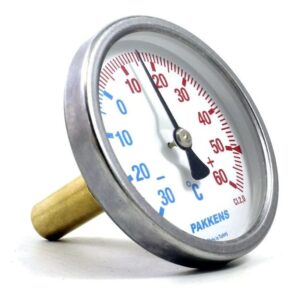PAKKENS Back Connection Bi-Metal Thermometer Ø63mm CL 2.0