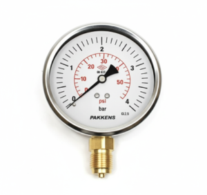PAKKENS Bottom Connection Pressure Gauge Ø100 mm 4 Bar 1/2''