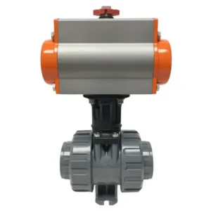 Praher Pneumatic Actuated U-PVC Solvent Weld Ball Valve Ø50