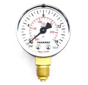 PAKKENS Pressure Gauge Ø63 mm 0-16 Bar 1/4"