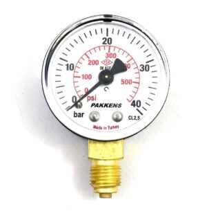 Pakkens Bottom Connection Pressure Gauge Ø50 mm 40 Bar