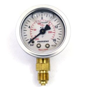 Pakkens Bottom Connection Glycerin-Filled Pressure Gauge Ø63 mm 16 Bar 1/4"