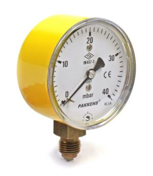 Pakkens Capsule Diaphragm Pressure Gauge Ø63 40 mbar