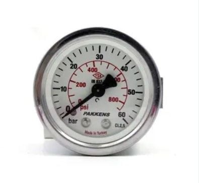 PAKKENS Back Connection Panel Type Pressure Gauge Ø63mm 60 Bar