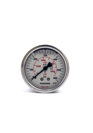 PAKKENS Back Connection Glycerin Filled Pressure Gauge Ø63 mm 600 Bar 1/4"