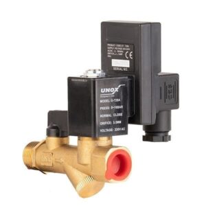UNOX Timer-Controlled Solenoid Drain Valve 1/2" 220V AC