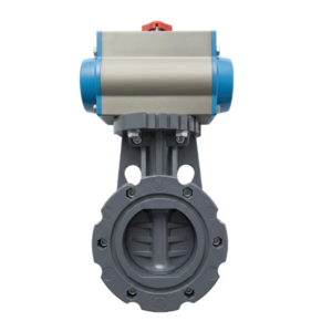 Pneumatic Actuated U-PVC Butterfly Valve DN50