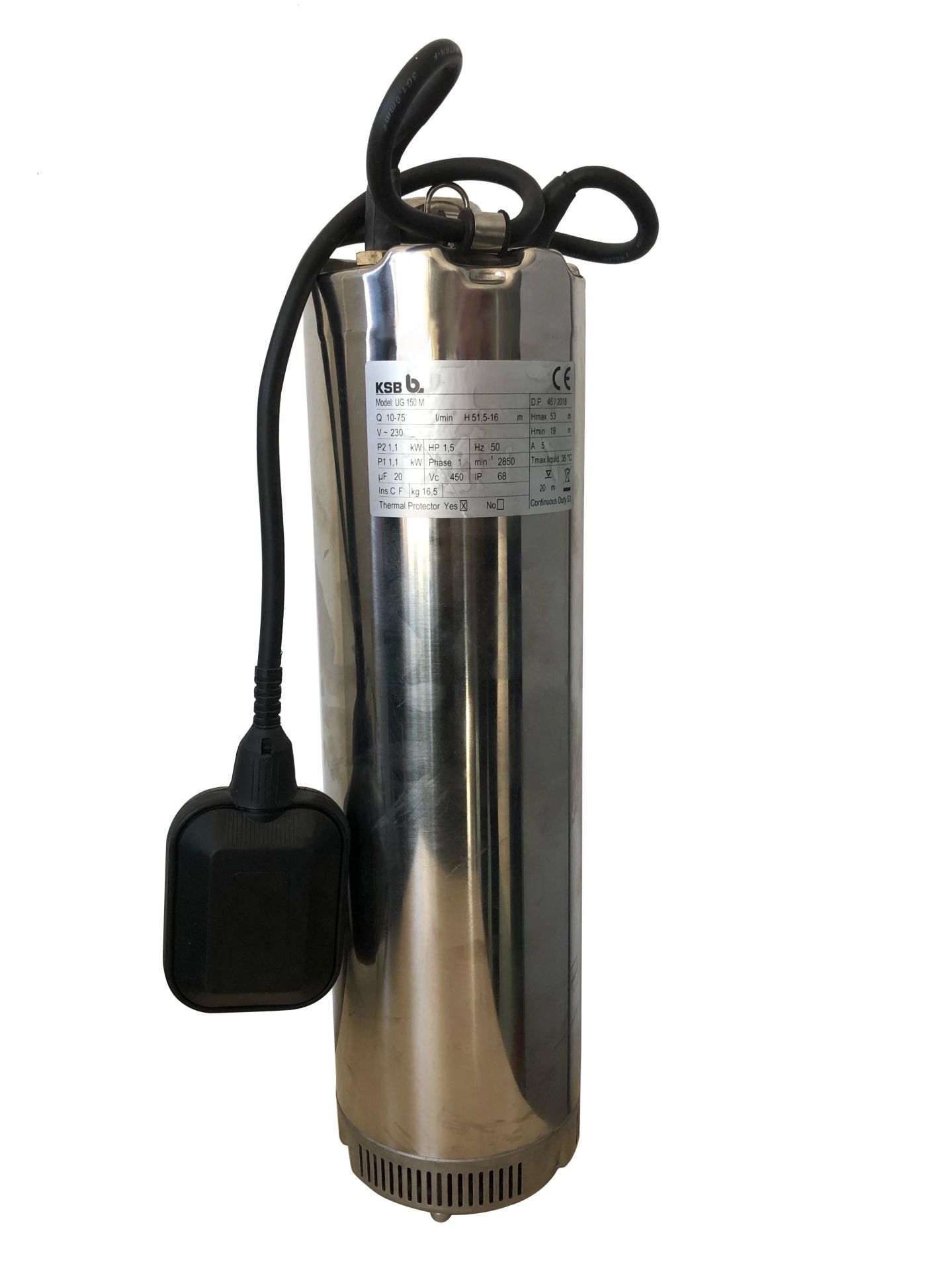 KSB UG 200M Stainless Steel Sumps Well Submersible Pump 1.5 kW