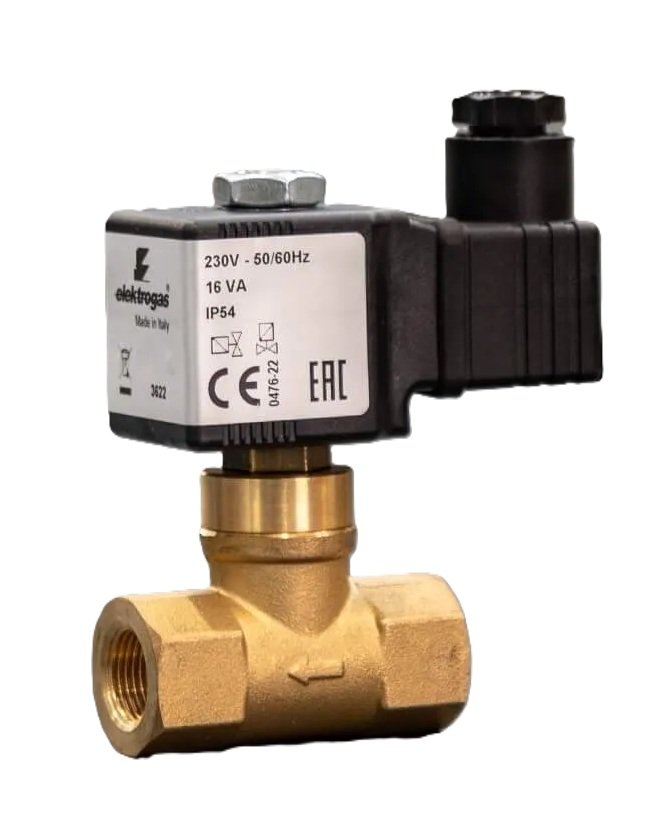 ELEKTROGAS VMR12-OTN Brass Solenoid Valve 200 mbar 1/2"