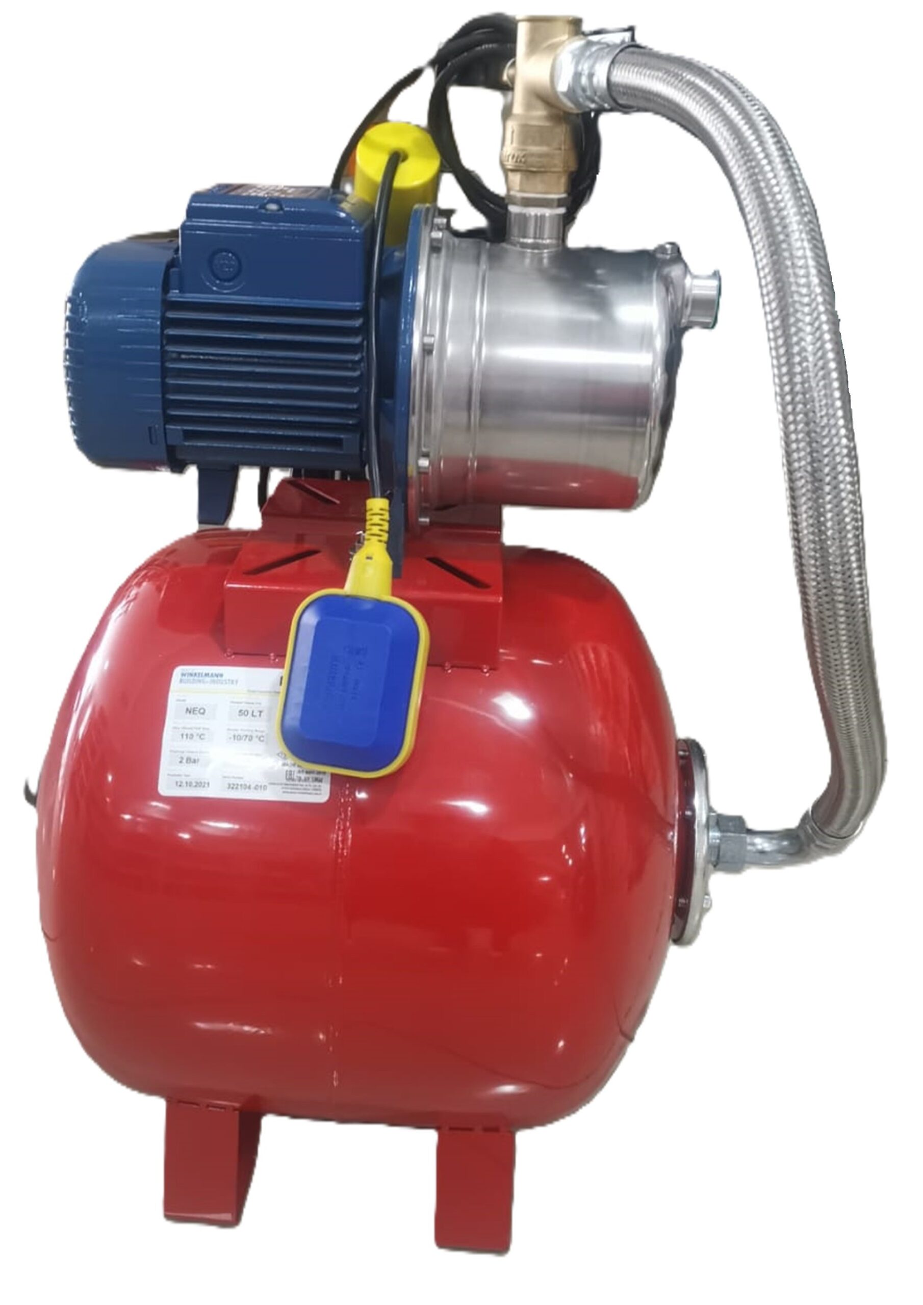 PEDROLLO 4CRm 80X Pump with 50 Lt Tank Booster 0.75 HP