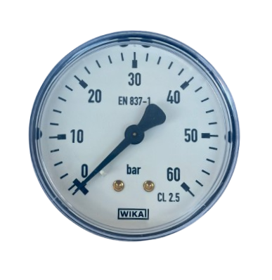 WIKA 111.12.063 Back Connection Pressure Gauge Ø63mm 60 Bar