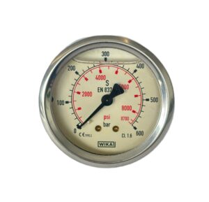 WIKA 213.53.063 Glycerine-Filled Pressure Gauge Ø63mm 600 Bar