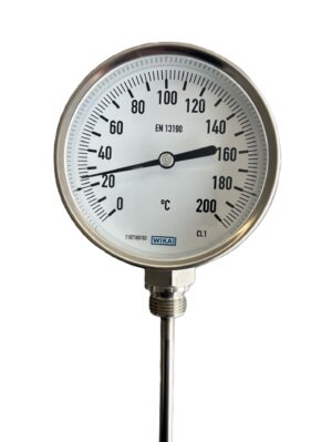 WIKA Bottom Connection Thermometer Ø100mm 200°C CL 2.0
