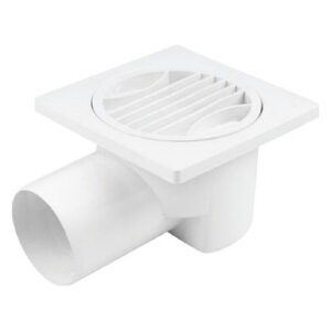 Side Outlet PVC Floor Drain 10x10 cm Water Drainage