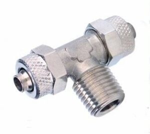 AIGNEP Pneumatic Push-in Middle Leg Metal Tee 1/8" Ø6mm