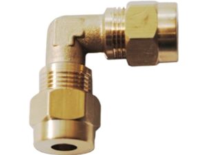 Yellow Brass Double-Ended Compression Elbow 10mm
