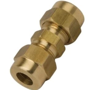 Yellow Brass Double-Ended Ferrule Nipple 10mm