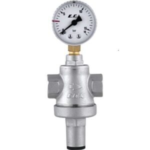 ECA Water Pressure Reducing Valve with Pressure Gauge 2"