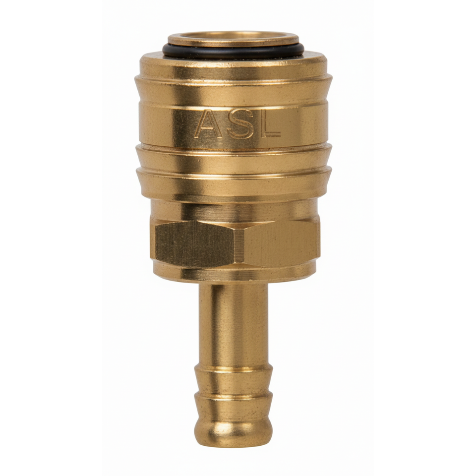ASEL 26 Yellow Brass Quick Coupling 10mm Hose End