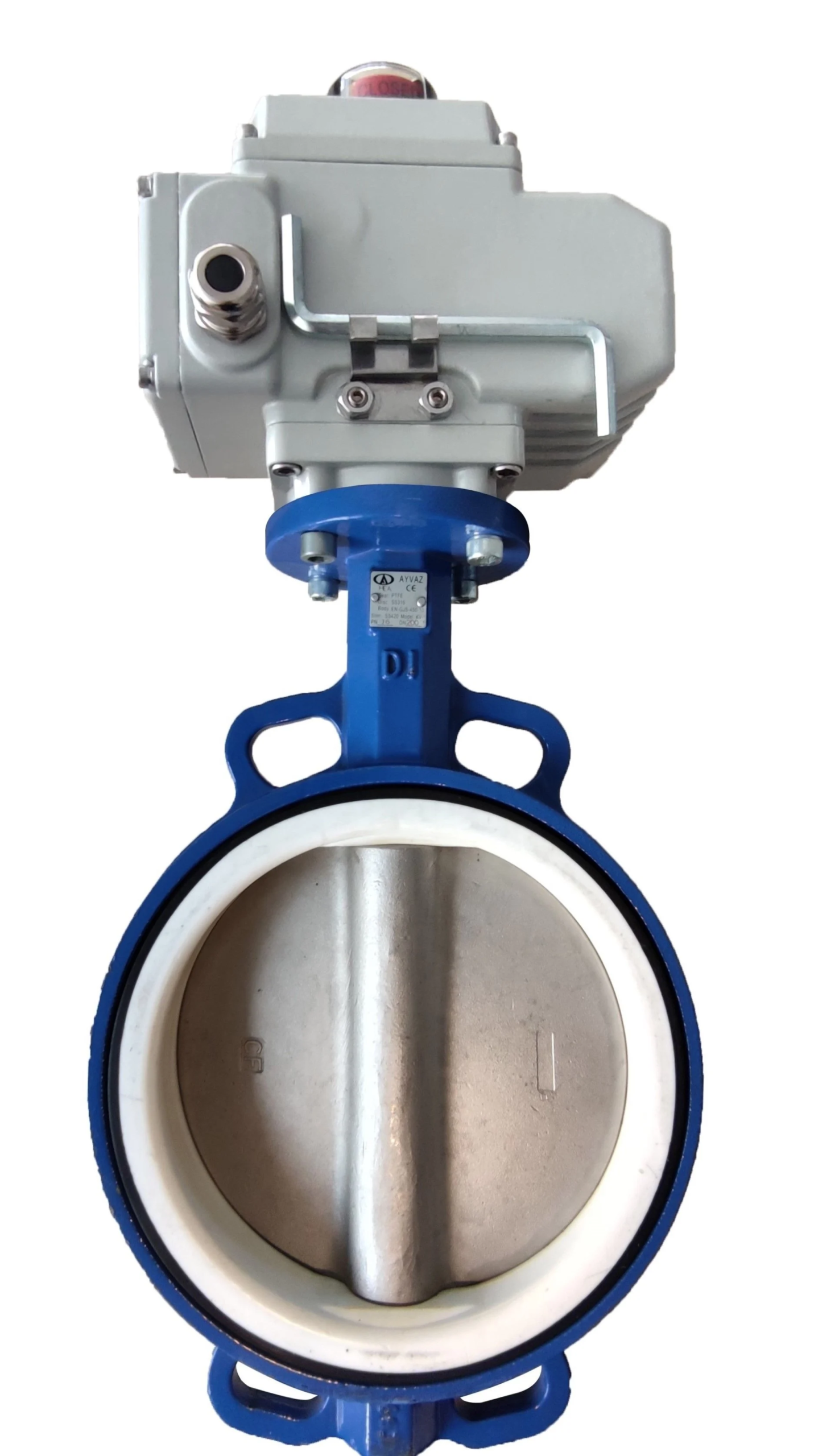 AYVAZ KV-1 Electric Actuated Wafer Type Butterfly Valve PN10 DN65