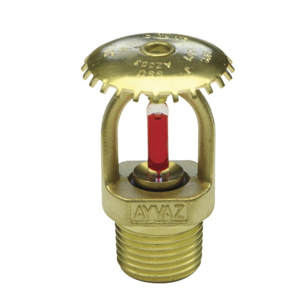 Ayvaz Brass Sprinkler 68°C Quick Response 3mm Glass Bulb Upright