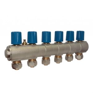 Konsan Manifold with Integral Valve 6 Outlets 1"