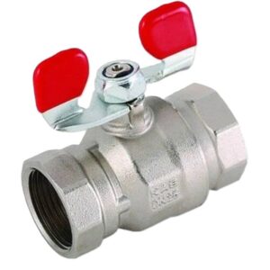 KONSAN Red Butterfly Handle Brass Ball Valve 1/2" PN16
