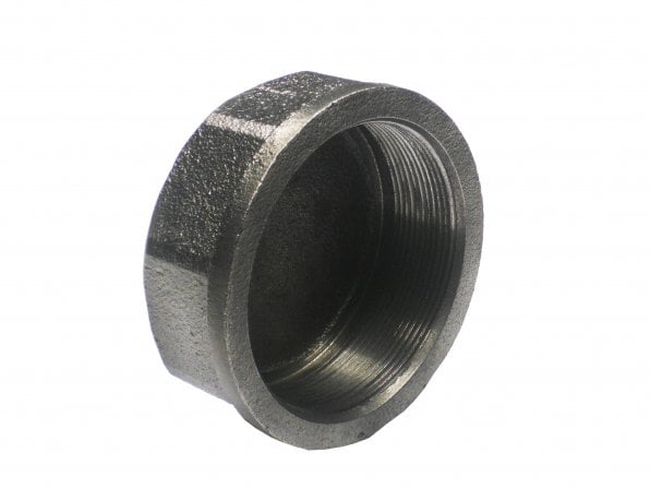 TRAKYA DÖKÜM Black Female Threaded Blank Cap 3"