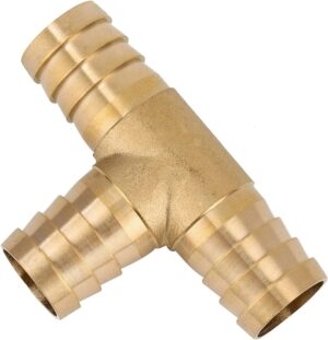 Yellow Brass Hose Tee 8mm
