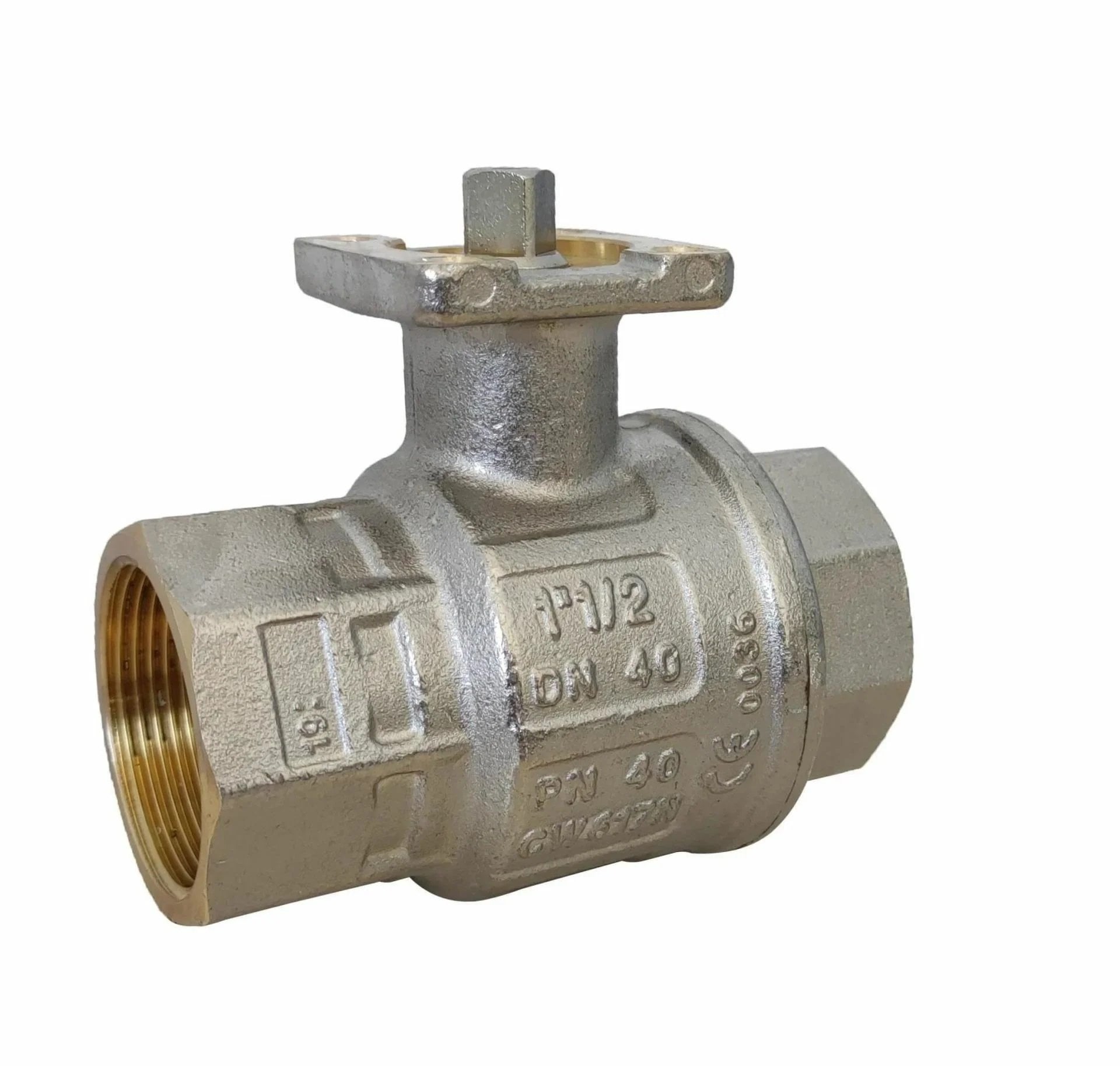 VALPRES Actuator Mountable Brass Ball Valve PN40 1 1/4"