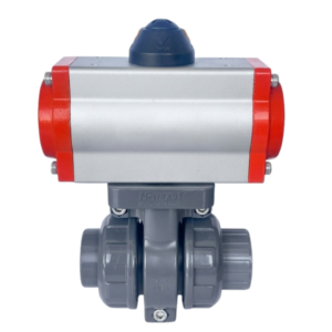 Pneumatic Actuated U-PVC Threaded Ball Valve (Acid) Ø32 mm