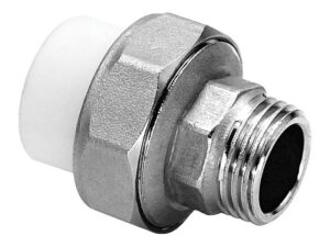 GF HAKAN PLASTIK PPRC Male Threaded Union Fitting with Loose Head Ø63mm