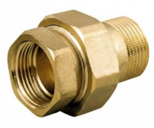 Yellow Brass Straight Radiator Fitting 3/4''