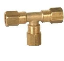 Yellow Brass Compression Tee 12mm