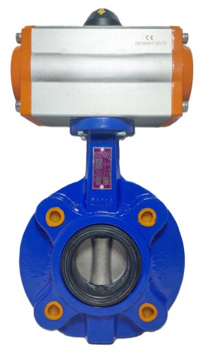 Single Acting Pneumatic Actuated Ayvaz KV-4 Butterfly Valve DN250 PN16