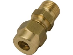 Yellow Brass Single End Ferrule Nipple 3/8" X 10mm