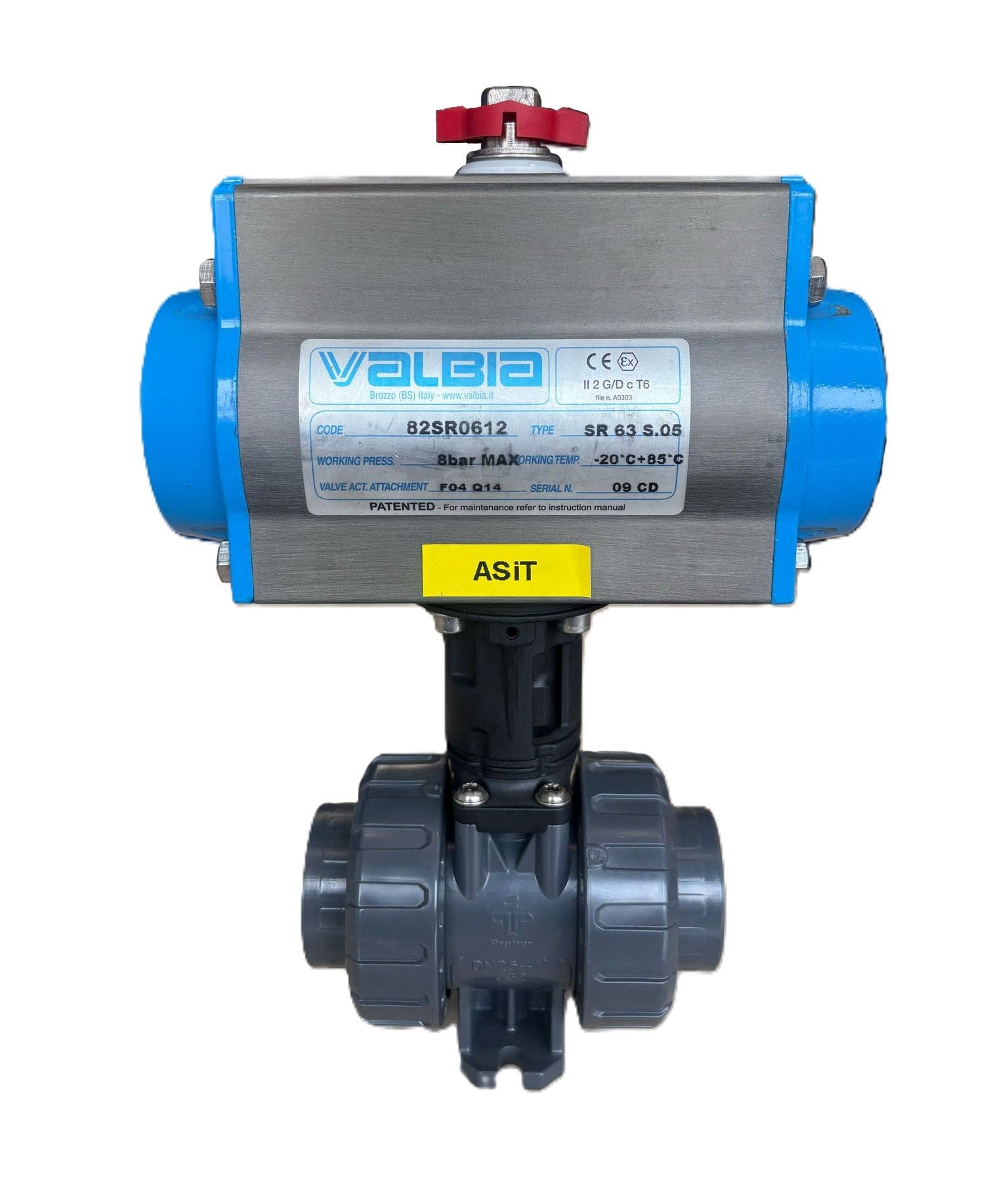 VALBIA Pneumatic Actuated Ball Valve Ø32mm
