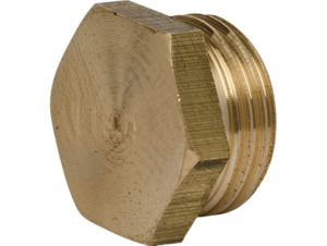 Yellow Brass Blanking Cap Male Threaded 1/4"