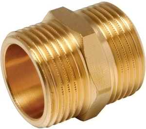 Yellow Brass Nipple 3"