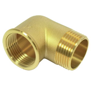 Yellow Brass Hose Tail Elbow 1 1/4"