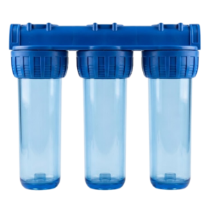 10" Empty Water Treatment Triple Filter Housing 1"